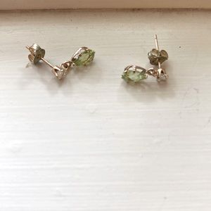 Peridot teardrop earrings